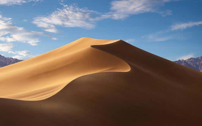 Desert scene background on a Mac