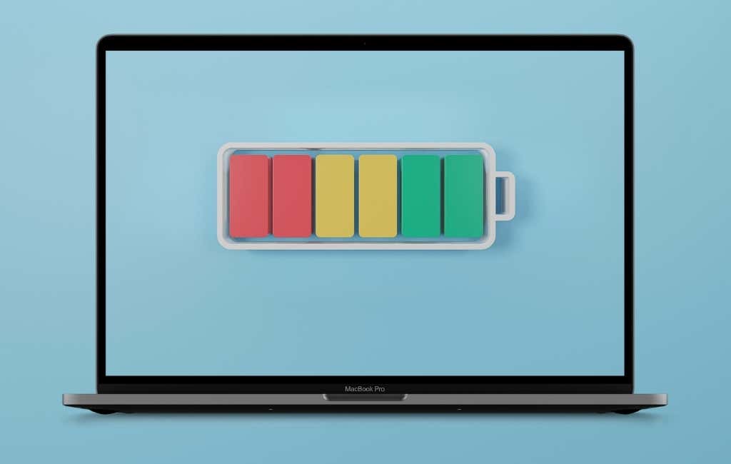 Representation of the battery icon on the Mac laptop
