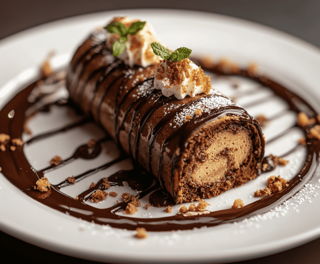 Make a moist chocolate cake roll with whipped cream and ganache. Chocolate cake roll recipe for showstopper desserts—start now!