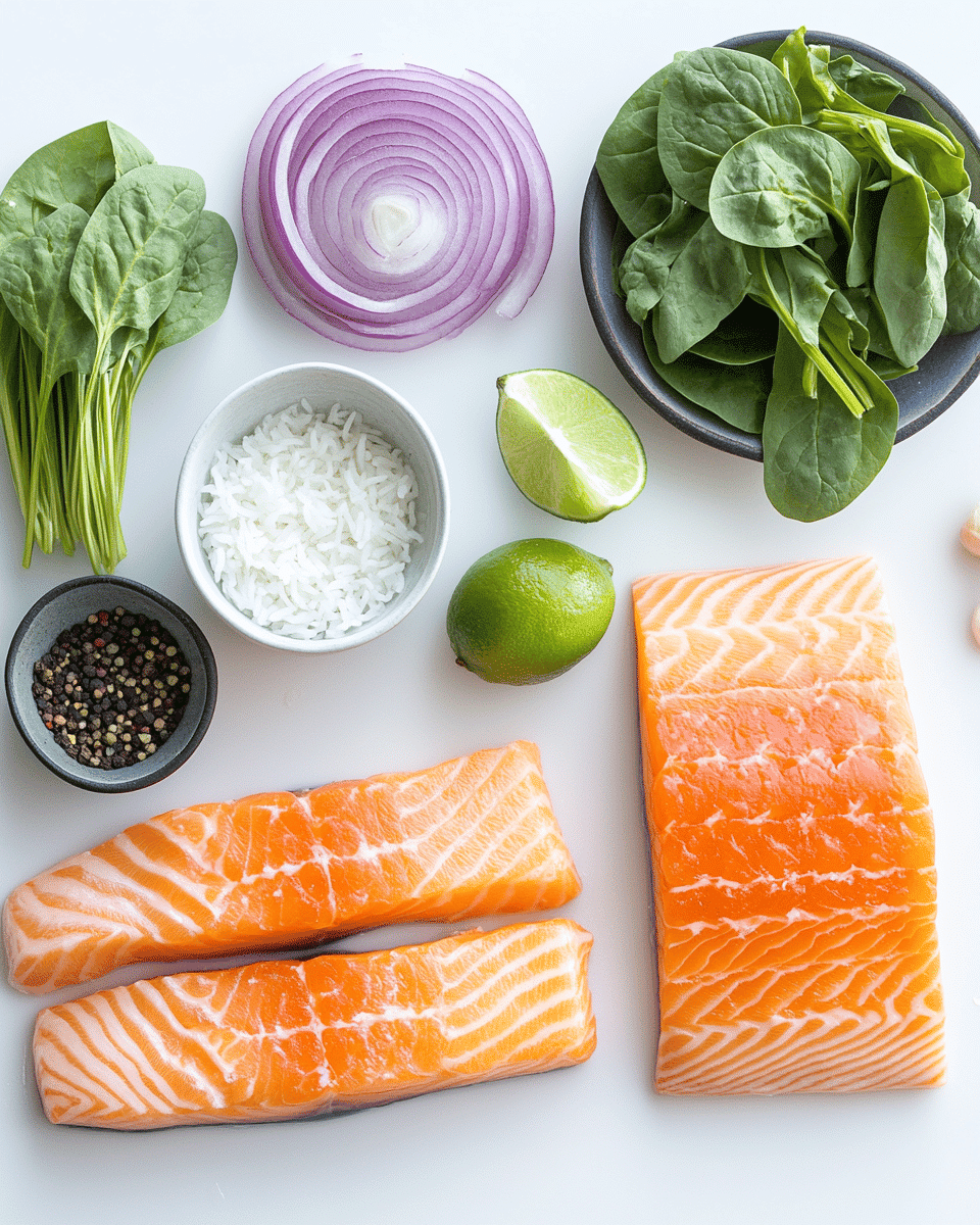 Coconut-Miso Salmon Curry ingredients