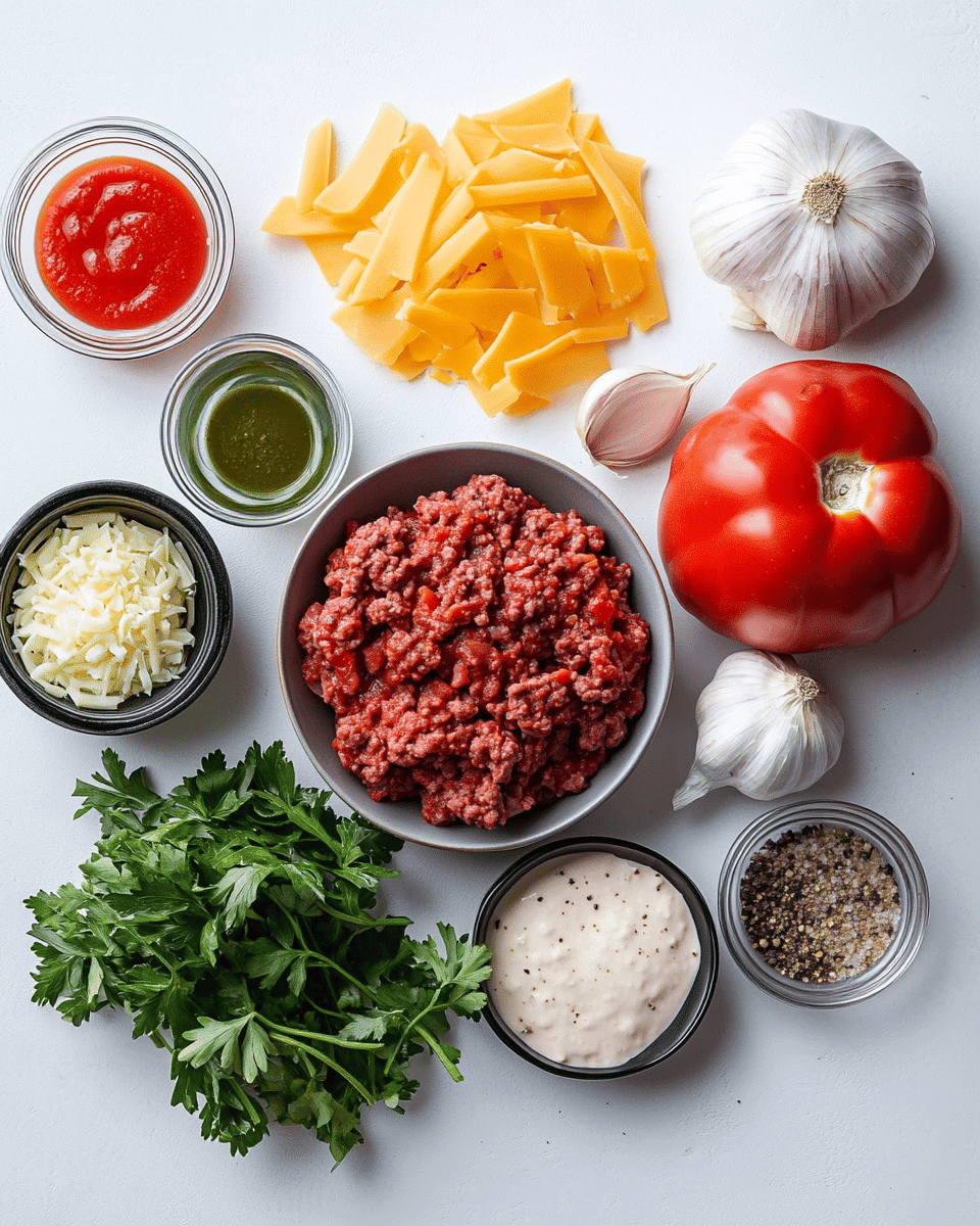 Crockpot hamburger meal ingredients