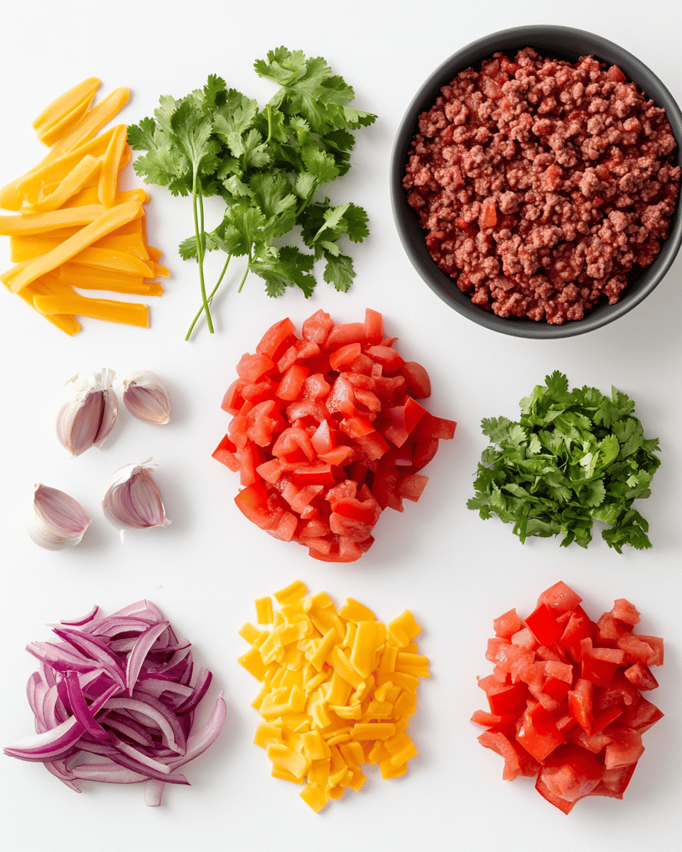 Crockpot meal with ground beef ingredients