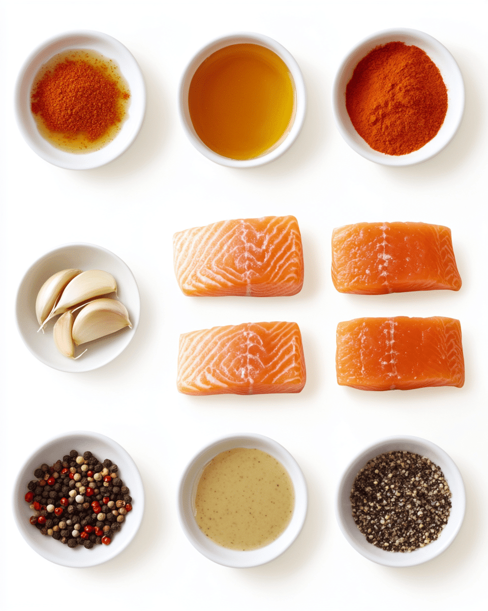 Honey Mustard Air Fryer Salmon ingredients