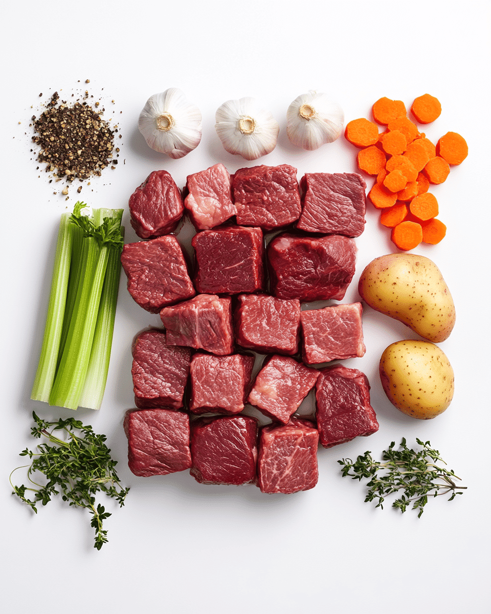 Beef Stew ingredients