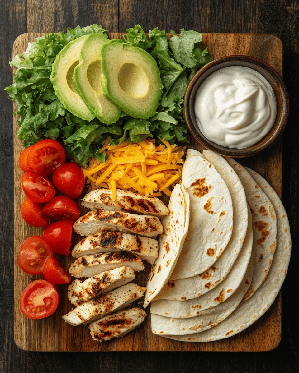 Chicken wrap ingredients