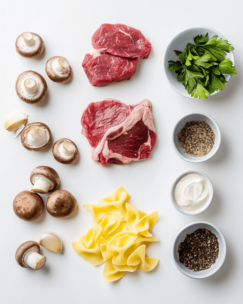Easy beef stroganoff recipe ingredients