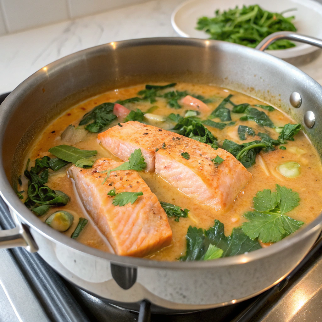 Coconut-Miso Salmon Curry How to Make