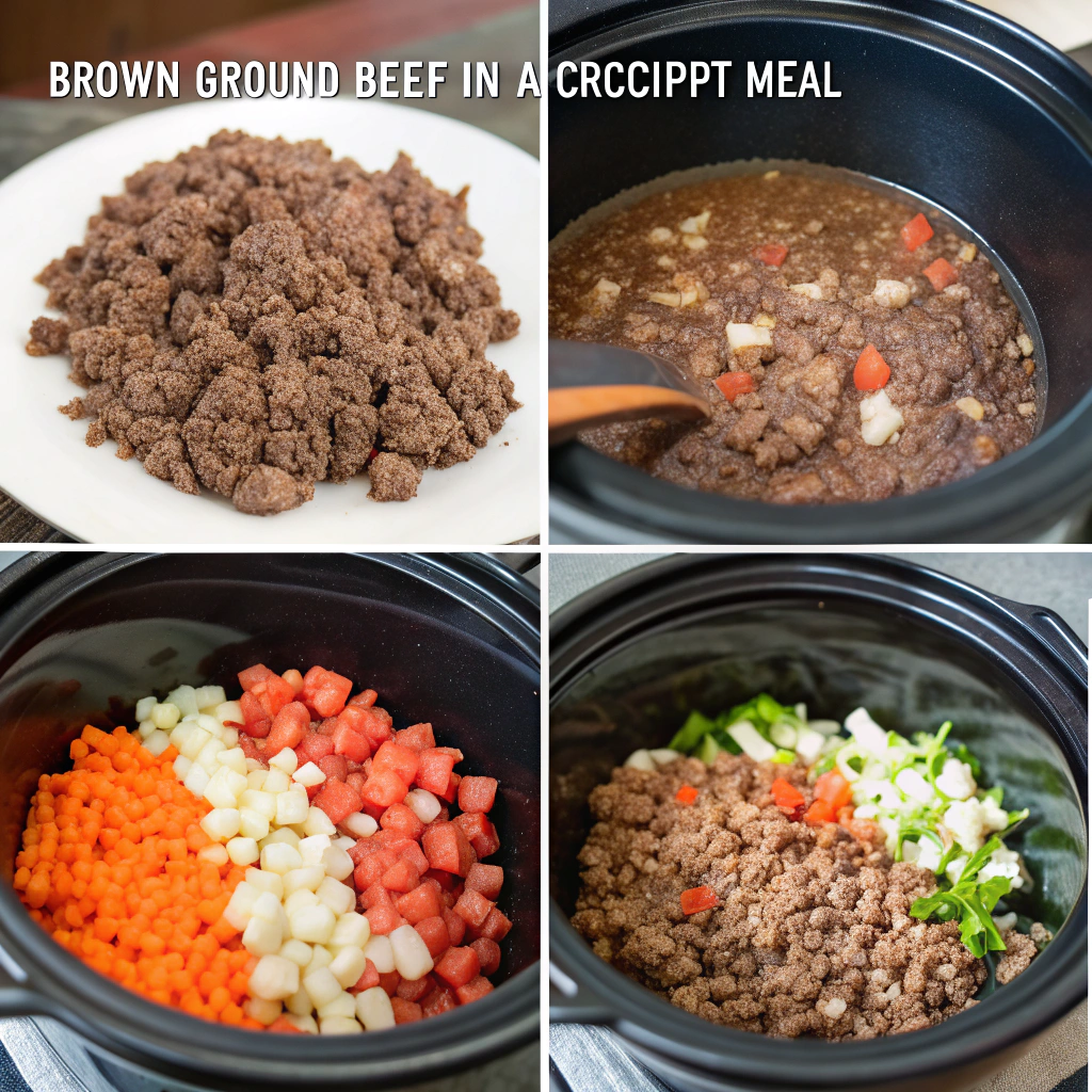 Crockpot meal with ground beef How to Make