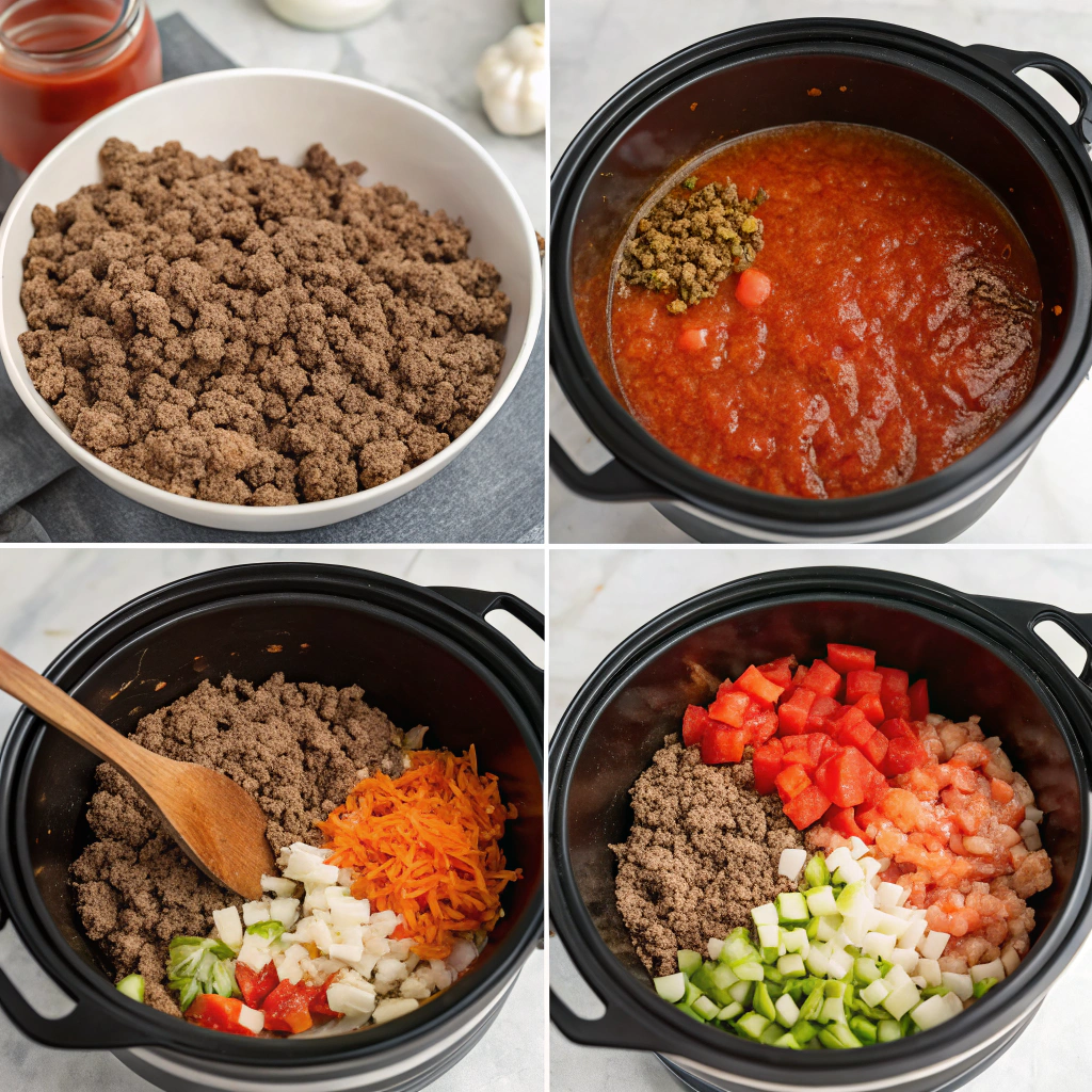 Crockpot with ground beef recipes How to Make
