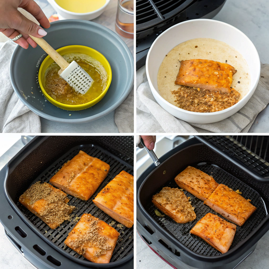 Honey Mustard Air Fryer Salmon How to Make