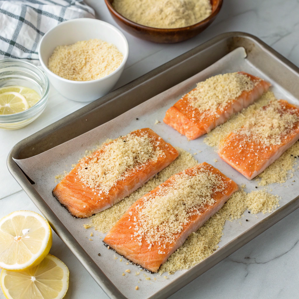 Parmesan crusted salmon How to Make