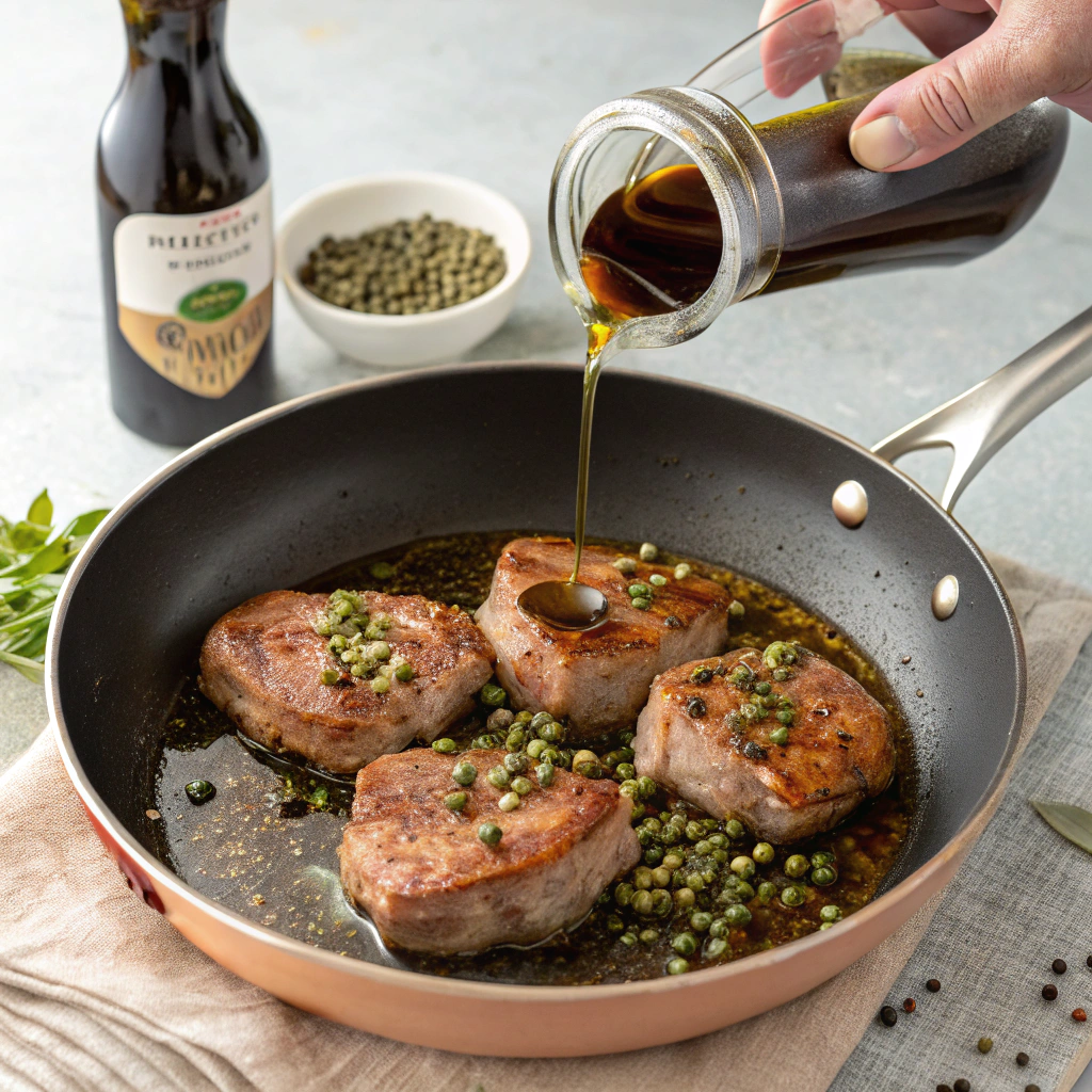 Pork Medallions with Balsamic Vinegar and Capers How to Make