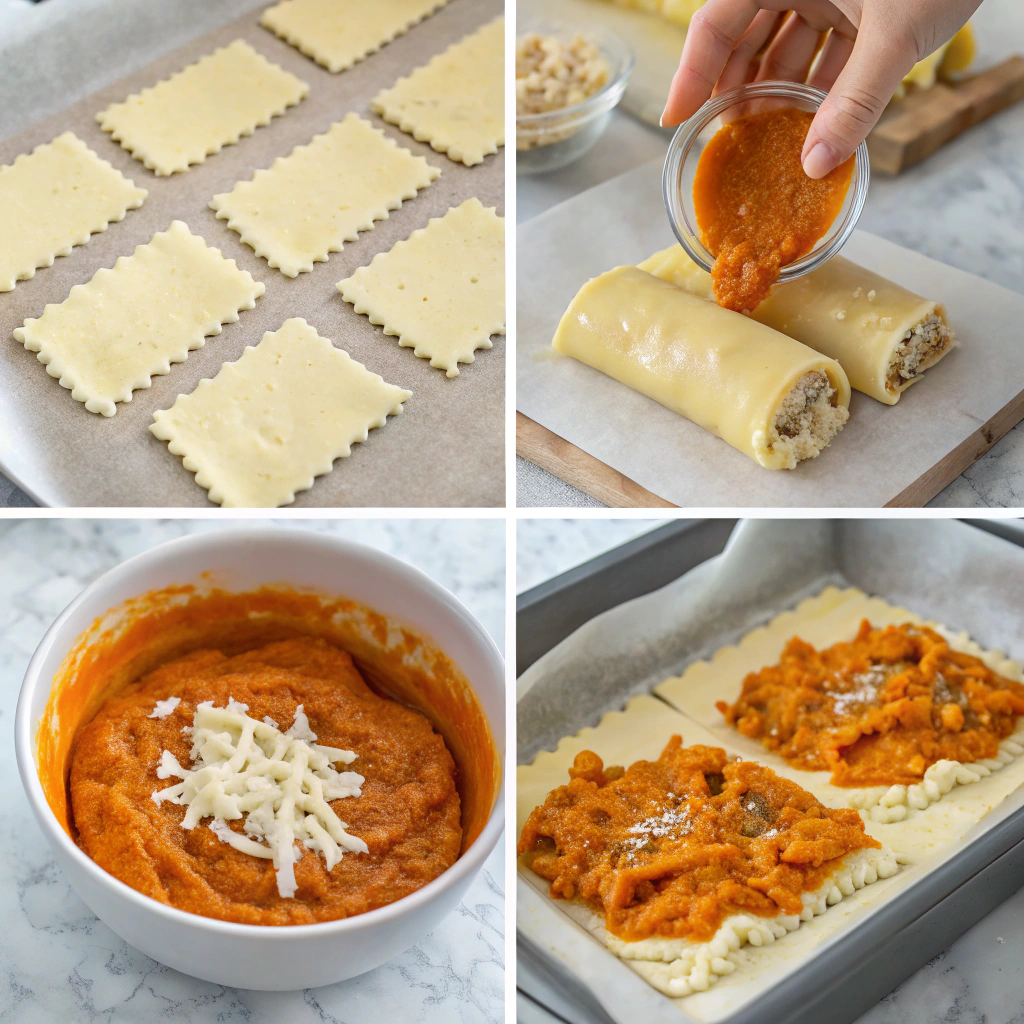 Pumpkin Lasagna Rolls How to Make