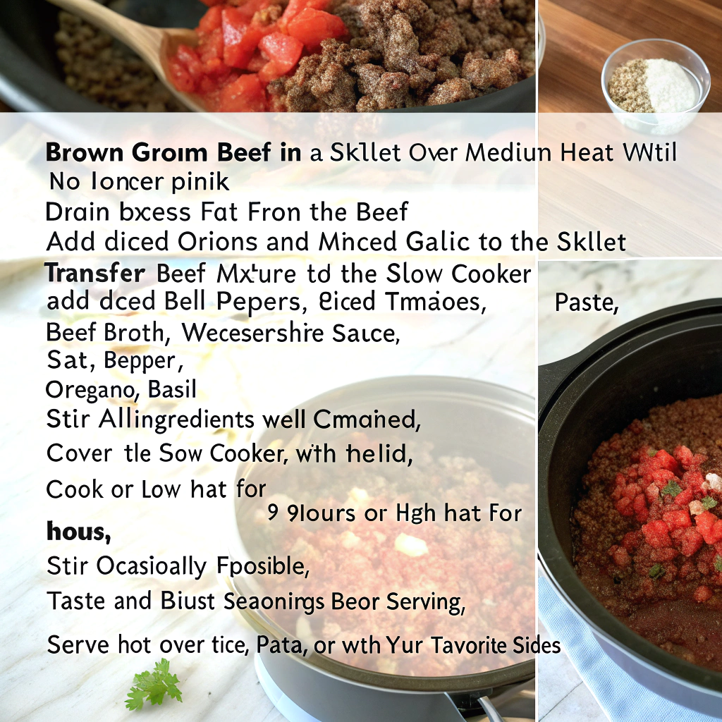 Slow cooker ground beef How to Make