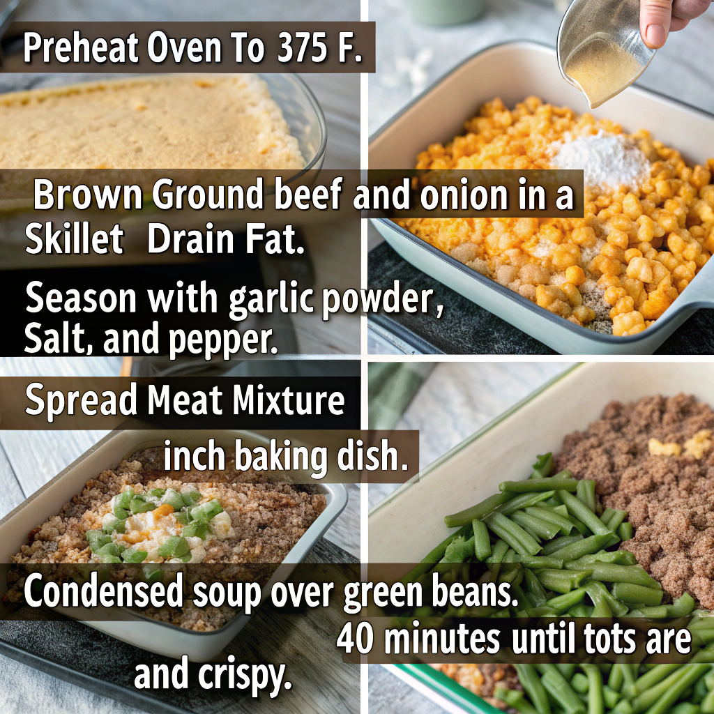 Tatertot Casserole How to Make