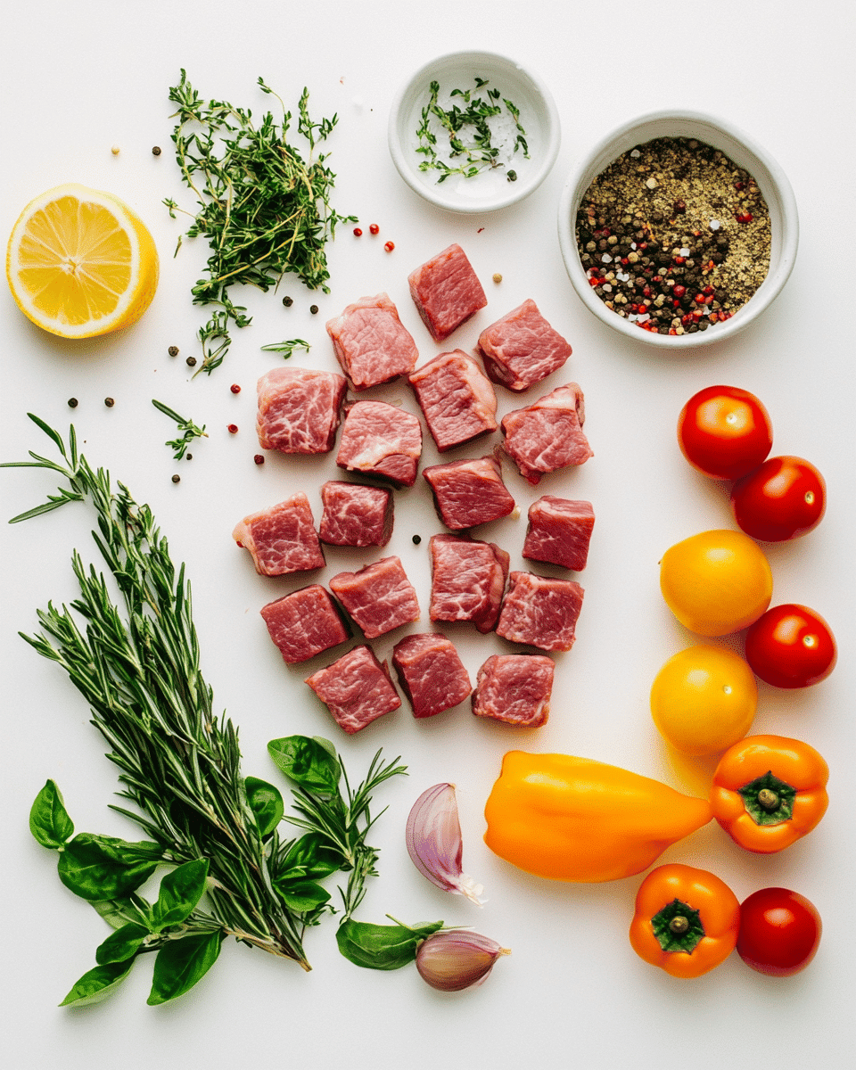 Lamb kabobs ingredients