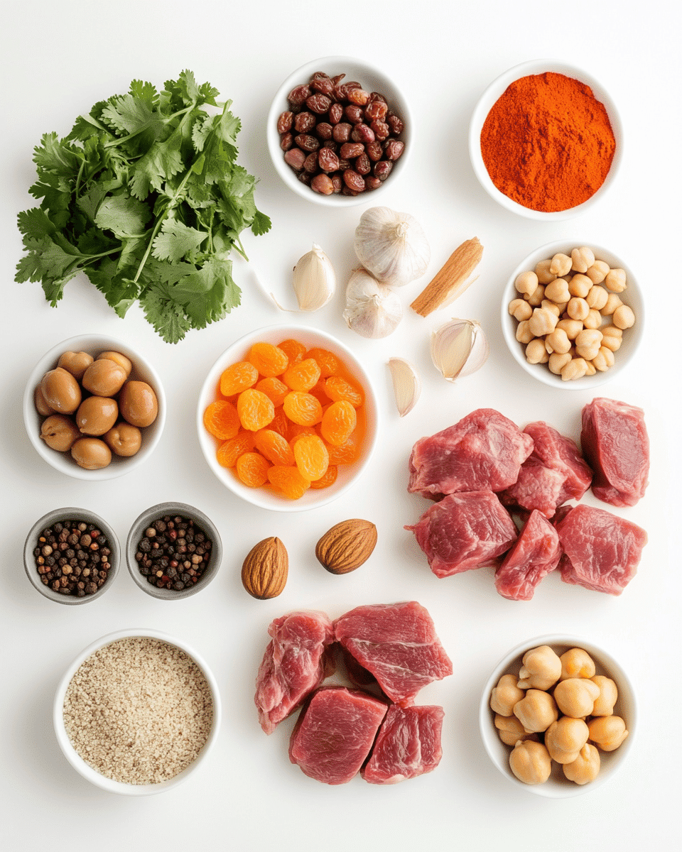 Lamb Tagine ingredients