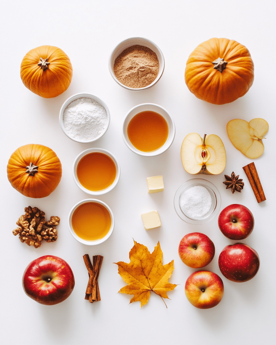 Pumpkin Apple Streusel Muffins ingredients