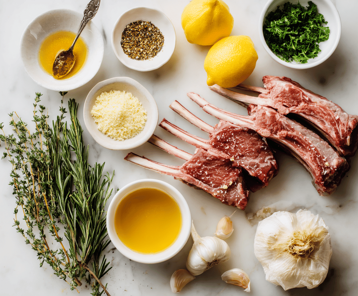 Rack of lamb ingredients