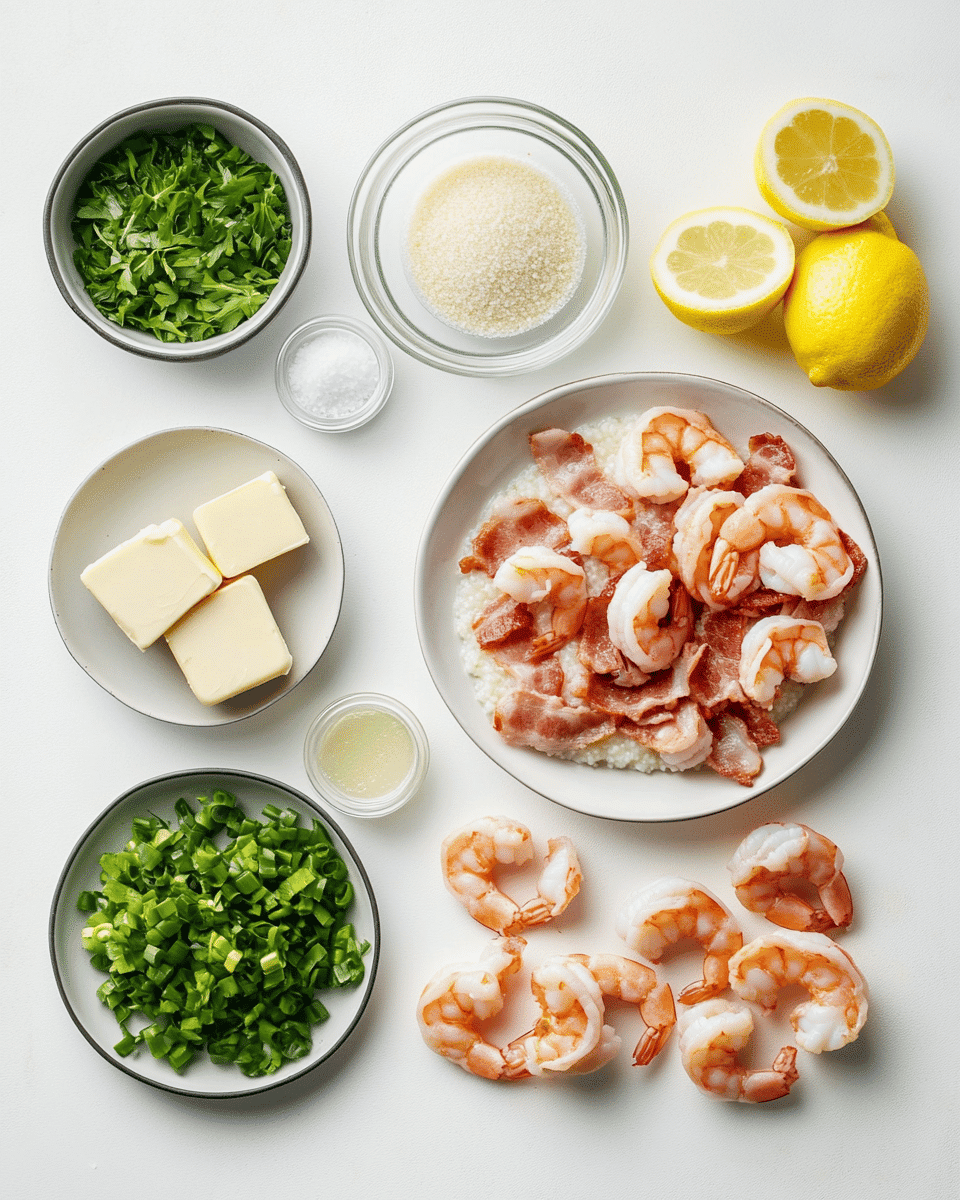 Shrimp and Grits ingredients