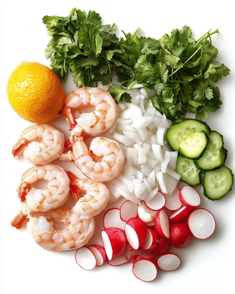 Shrimp Ceviche ingredients