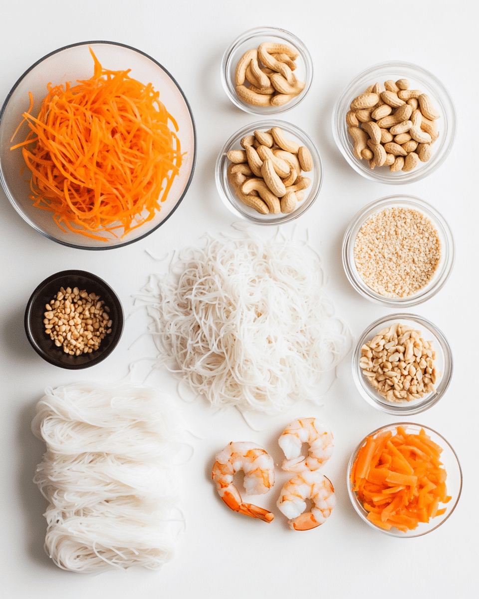 Shrimp Pad Thai ingredients