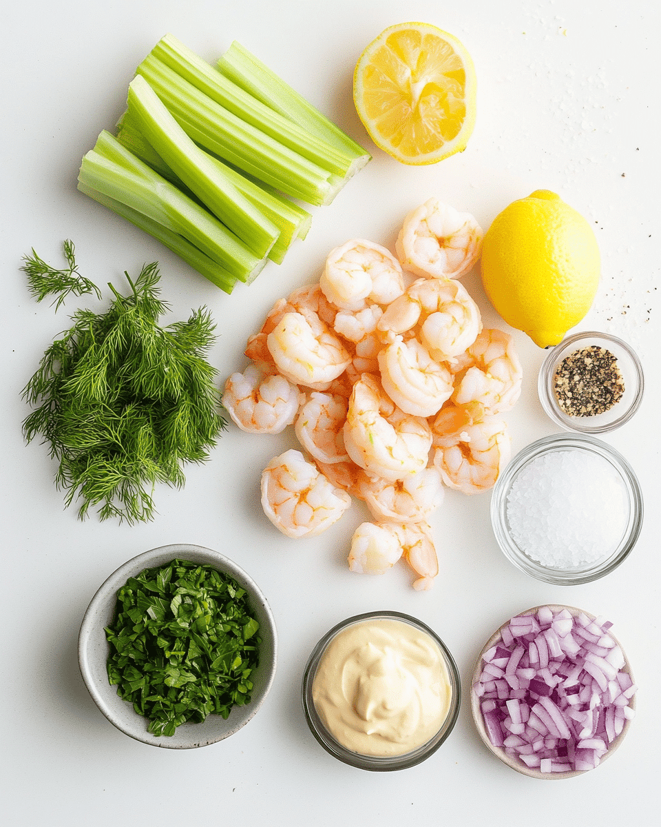 Shrimp Salad ingredients