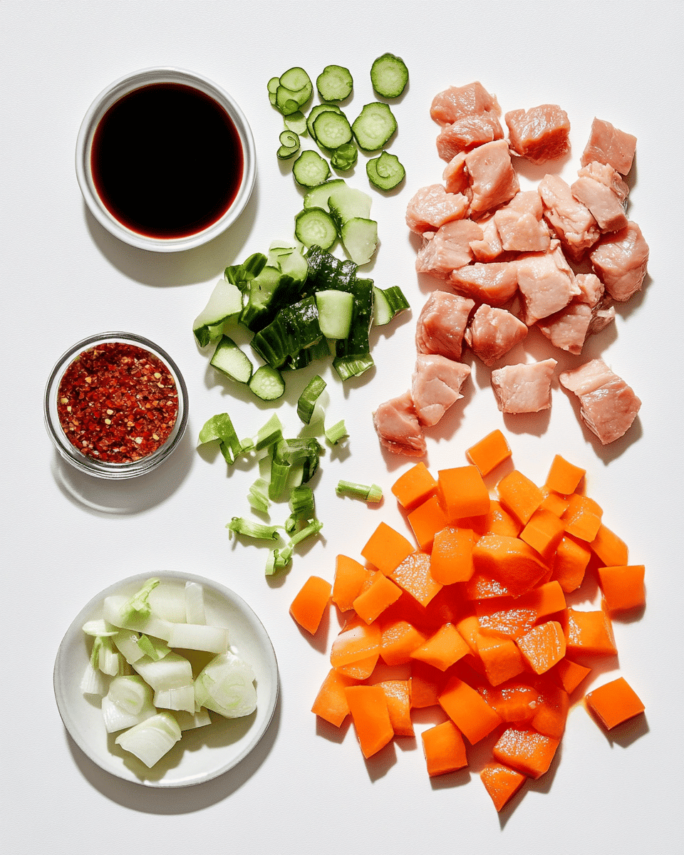 Sweet and Sour Pork ingredients