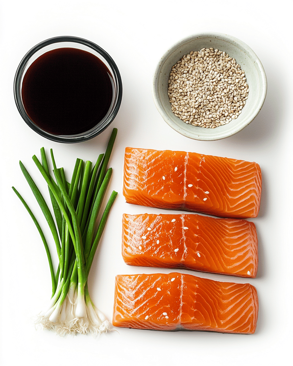 Teriyaki Air Fryer Salmon ingredients