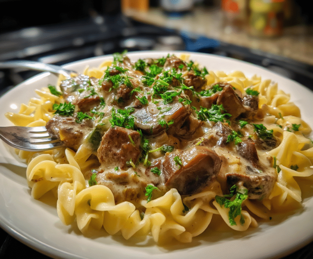 easy beef stroganoff recipe