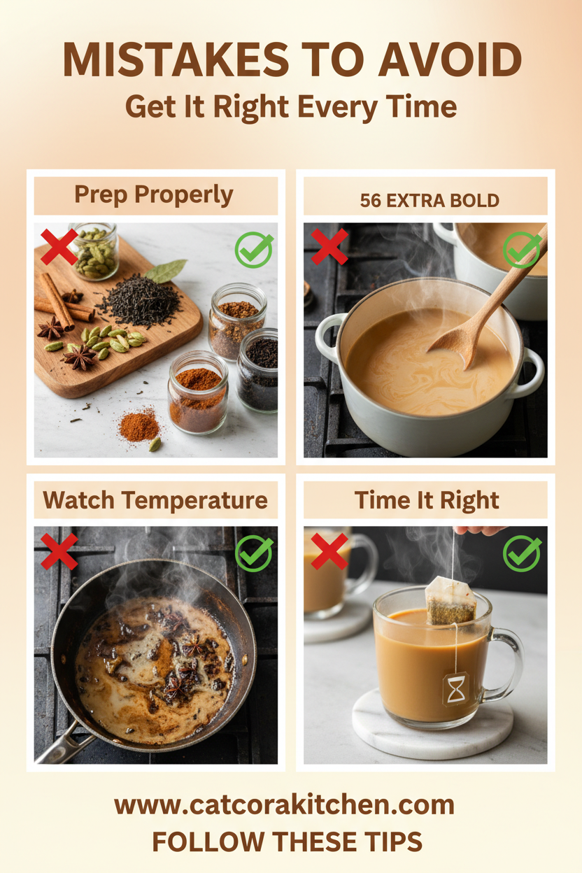 Chai tea latte mix common mistakes