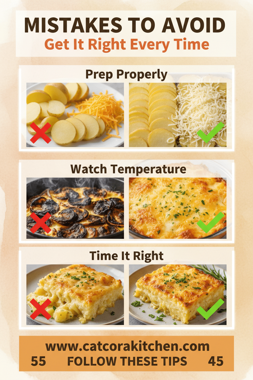 Thanksgiving au gratin potatoes common mistakes