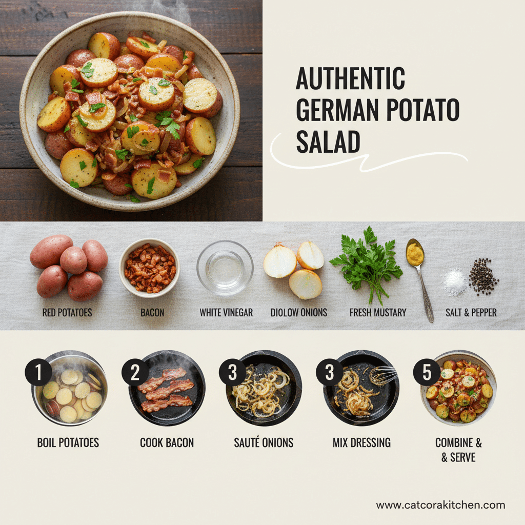 card recipe ingredients and instructions authentic German potato salad