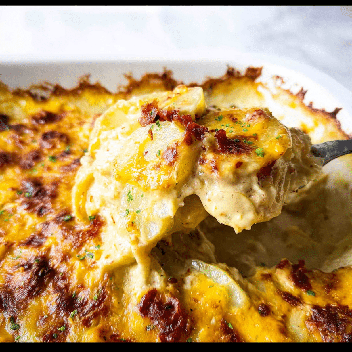 Boursin scalloped potatoes