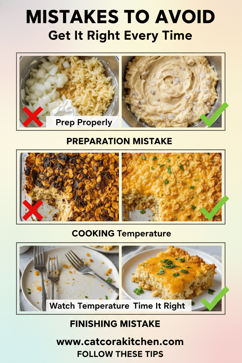 Funeral potatoes common mistakes