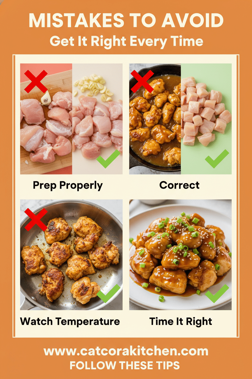 Honey garlic chicken common mistakes