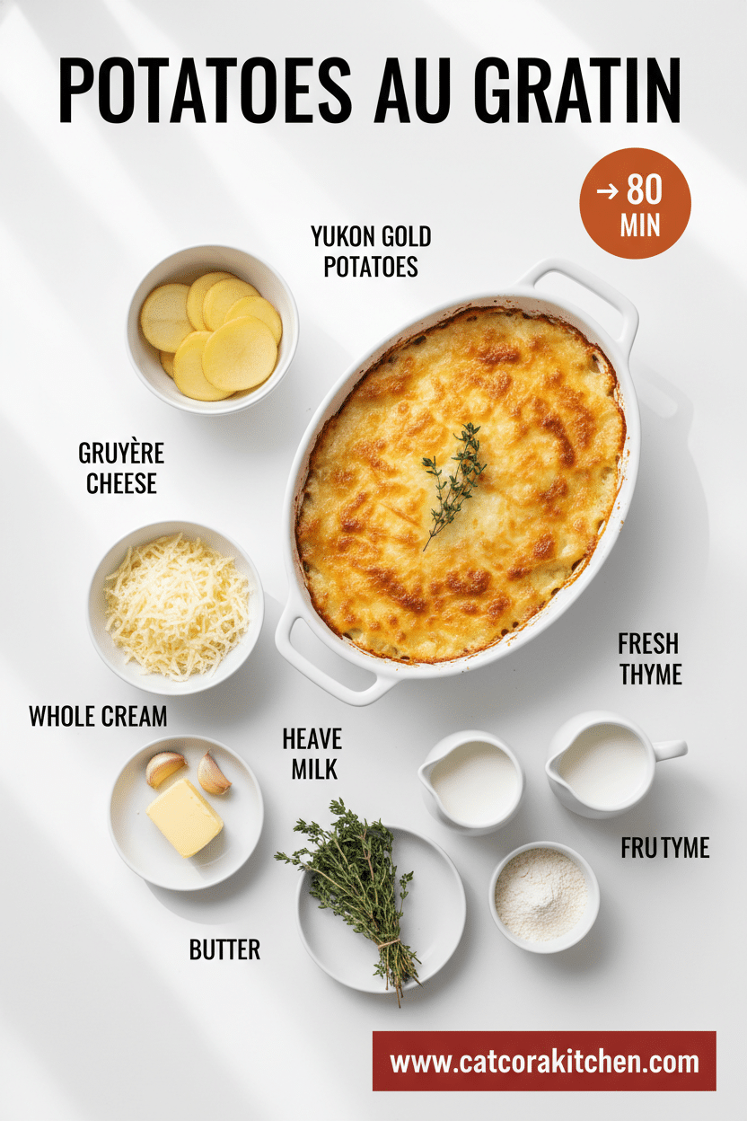 Potatoes au gratin ingredients