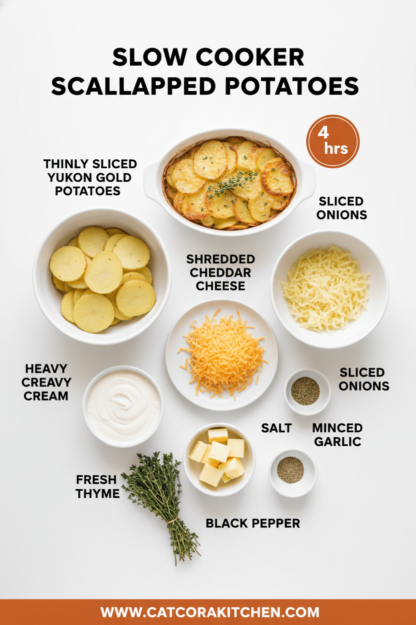 Slow cooker scalloped potatoes ingredients